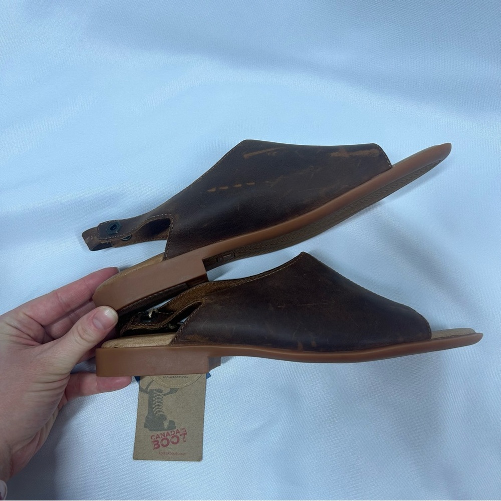 NWT Kodiak | Makena Genuine Leather Brown Sandals Slingback Women’s Size 9.5 - Picture 10 of 12